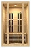 BOTARO Maxxus Saunas MX-J206-01 Seattle Carbon Far Infrared Sauna for 2 Persons, Hemlock Wood photo