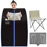 SereneLife AZSLISAU10BK Infrared Home Spa One Person Sauna photo