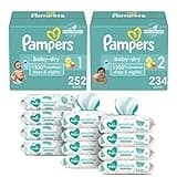 Pampers Baby Dry Disposable Baby Diapers Starter Kit (2 Month Supply) photo